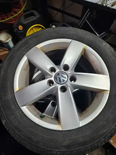 4x 205/55/16 Michelin X-Tour All-Season Tires with VW 5x112 Alloys. Tires were purchased brand new i...