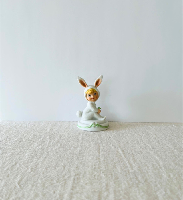 EASTER FIGURINE OF CHILD IN A BUNNY COSTUME in Arts & Collectibles in Edmonton - Image 3