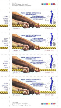Canada Stamps - Public Services International World Congress Ott