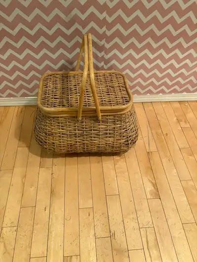 Wicker picnic basket, View more
