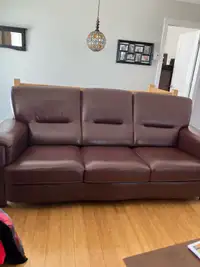 Fauteuil divan canapé  en cuir veritable