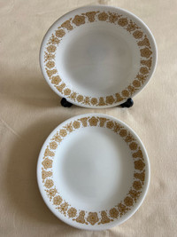 4 Corelle golden butterfly bread and butter plates