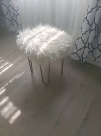 WHITE AND GOLD STOOL FOR SALE 