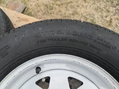 For sale 4 13" trailer tires and rims