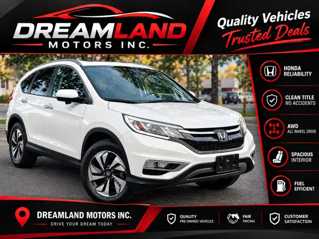 2016 Honda CR-V Touring AWD | Clean Title | No Accidents | 161,0
