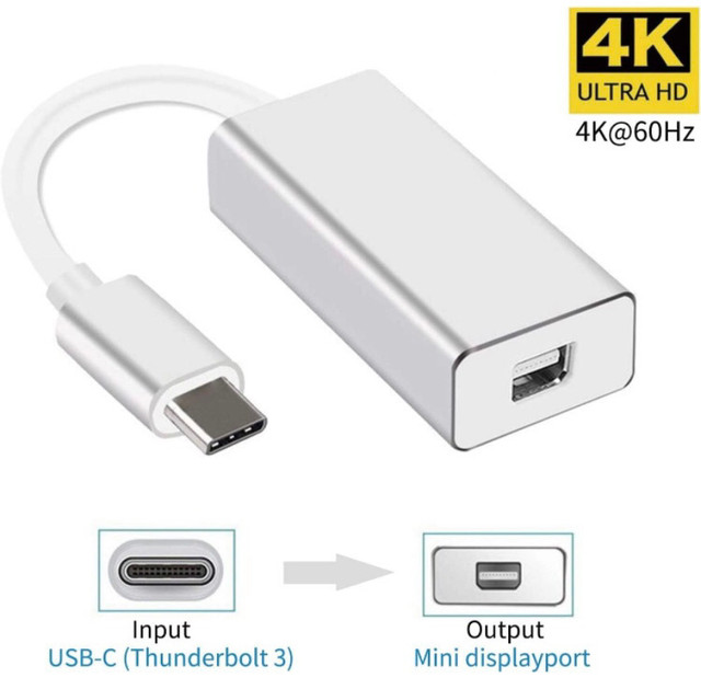 USB C to Mini DisplayPort Adapter in Cables & Connectors in Saskatoon - Image 2