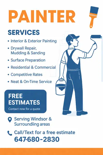 Painter Available Today Windsor | Fast & Affordable | Free Estim, View more