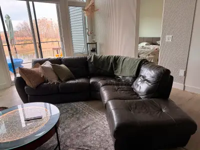 LEATHER SECTIONAL, View more