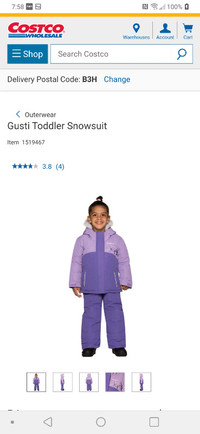 Gusti girls 2pc snow suit purple. Size 2T. Brand new with tags