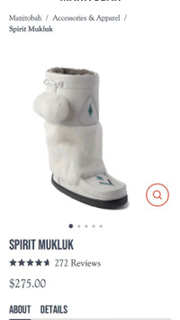 Ladies Manitobah Spirit Mukluks - brand new - size 9. $275