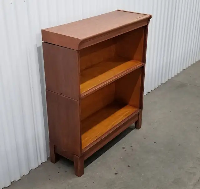 Antique oak barrister bookcase 2 tiers 4 parts no doors 40.5” H in Bookcases & Shelving Units in Ottawa - Image 7