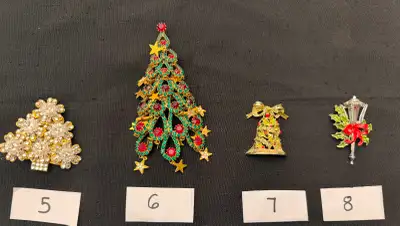 Vintage Christmas Brooch Collection$50, View more