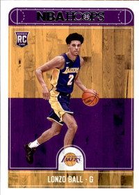 LONZO BALL … 2017-18 Hoops # 252 … L. A. LAKERS … ROOKIE CARD