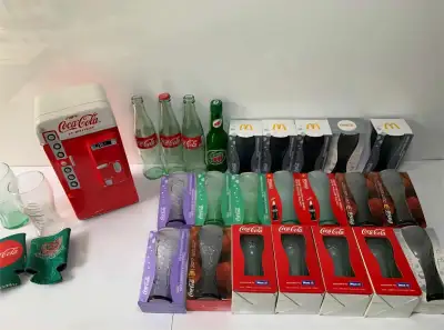 Coca-Cola Collectibles Set – Cookie Jar, Glasses & Bottles, View more