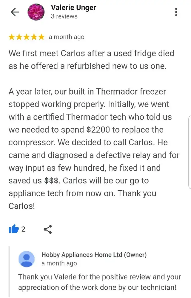 Repair or replace your broken fridge. Call Carlos 587894497762863275109123123