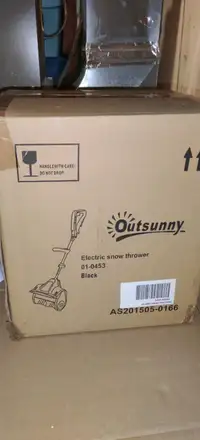 Outsunny Electric Snow Thrower brand new snow pusher