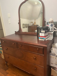 Mahogany Dresser with matching mirror