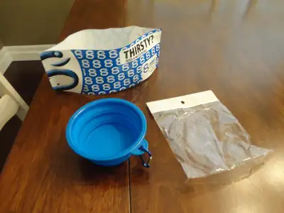 Doggie Stuff Travel Pocket Collapsible Water Bowls &Dog Bandana, View more