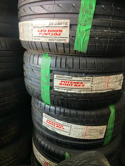 Set of 4 245 40 17 new Run Flat tires $1000 for 4 out of the door