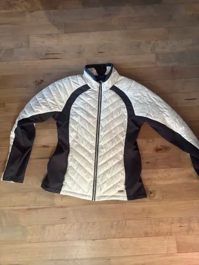 Ladies Sunice white/black puffer. Medium , View more
