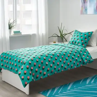 IKEA Gracios Duvet and pillow case TWIN SIZE, View more