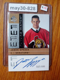 2002-03 SP JASON SPEZZA Future Watch ROOKIE RC AUTO /999