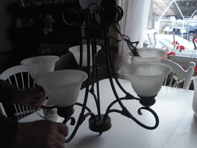 Hanging Bell 5 light fixture in Indoor Lighting & Fans in Cornwall - Image 2