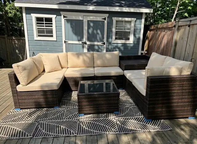 8 pcs outdoor sectional patio set  in Patio & Garden Furniture in Markham / York Region - Image 3