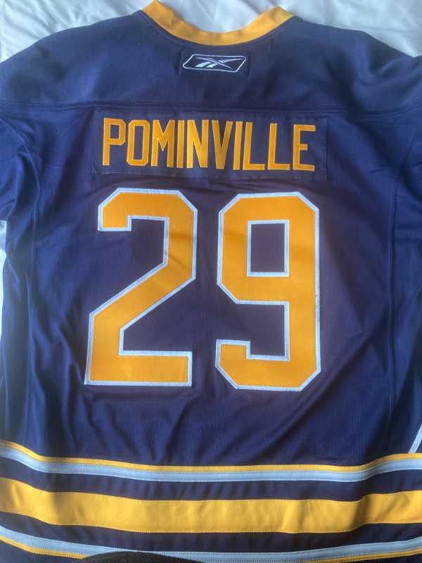 Signed NHL  Buffalo Sabres Reebok Jersey (Jason Pominville). New in Arts & Collectibles in Hamilton - Image 3