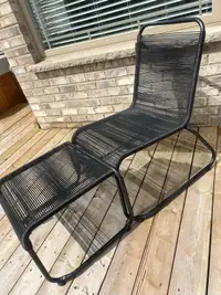 Outdoor Rope Chair with Ottoman