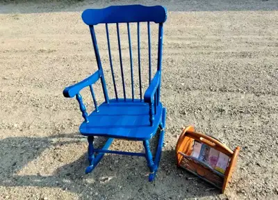 DIY Wood Rocking Chair and Magazine Rack, View more