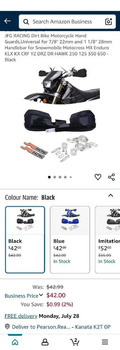 Enhance your Honda CRF with these JFG Racing dirt bike hand brush guards, designed for universal fit...