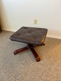 Midcentury Modern Bentwood & leather footstool 
