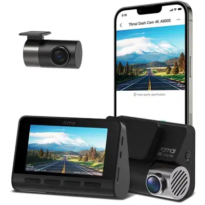(New)70mai 4K Dash Cam Front and Rear, Dual HDR Dash Camera for, View more