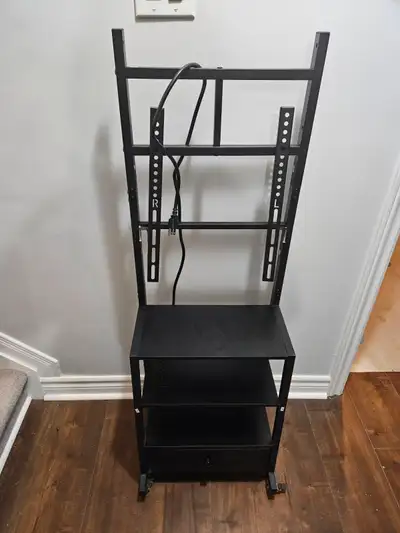 Rolling tv stand with drawer, View more