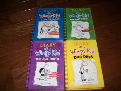 Diary Of A Wimpy Kid By Jeff Kinney Hardcover Book Lot Of 8, View more