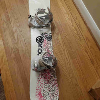 140cm ROXY Snowboard with BindingsExcellent condition $325