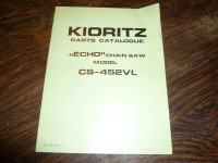 Echo CS-452VL Chain Saw parts Catalog  Manual