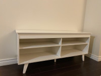 Madesa TV Stand Cabinet with 4 Shelves in white