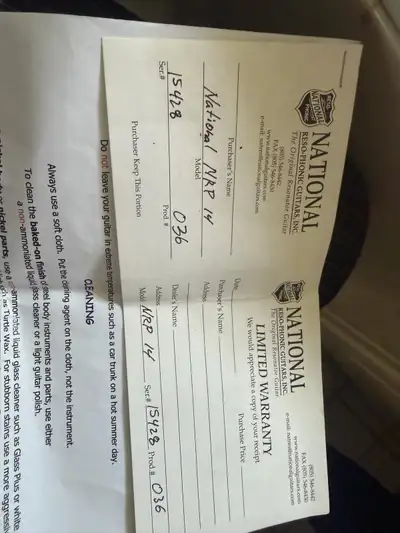 national resophonic with hot plate and hard shell case, View more