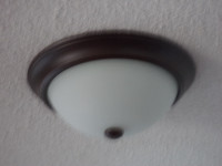 CEILING LIGHT FIXTURES, FLUSH MOUNT. LIKE NEW. 4 AVAILABLE.