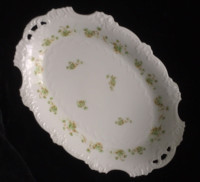 2Antique Eglantine Porcelain Platters - 16” & 13”