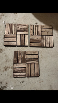 Wooden deck tiles 