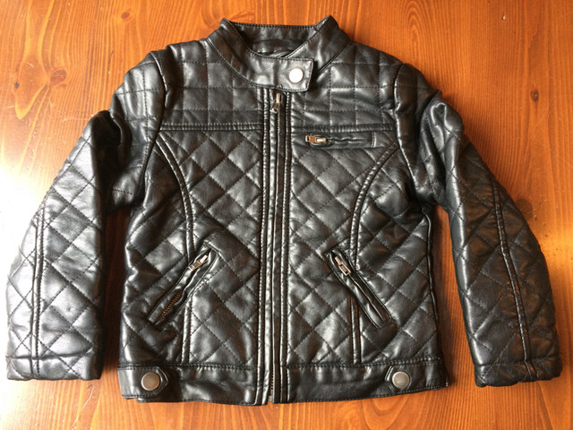 Manteau mi-saison, imitation de cuir, taille : 3 ans dans Vêtements - 3T  à Ville de Montréal - Image 2