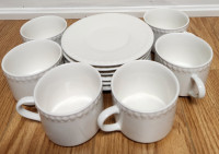 6 Tea cups with 6 saucers 