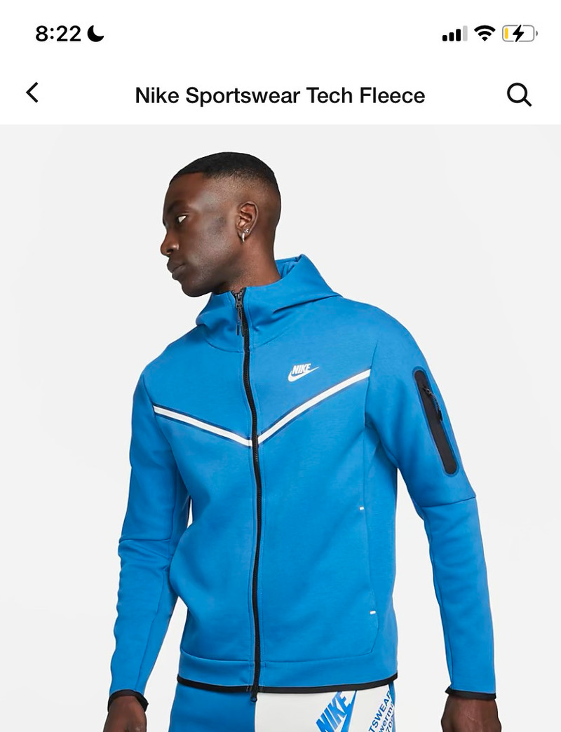 mens nike tech fleece tracksuit blue