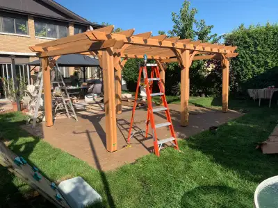 assemblage Gazebo Pergola installation, View more