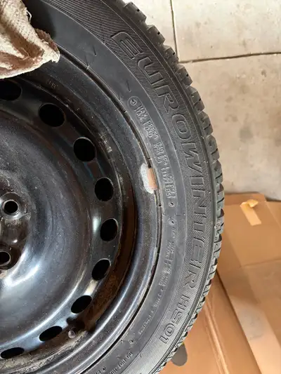These used Falken Eurowinter HS01 winter tires, sized 205/55R16 94V, provide excellent traction for...