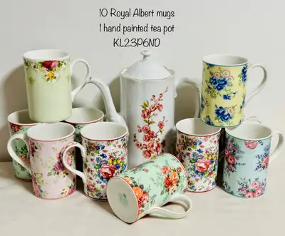 10 Royal Albert tea / coffee mugs, garage sale, View more