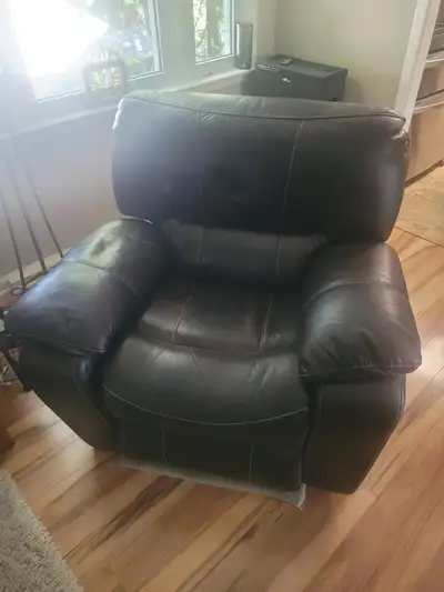 Over size power leather recliner, View more